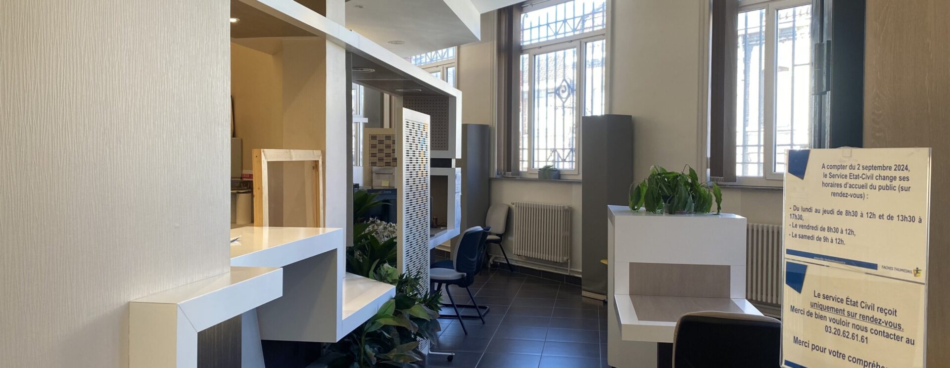 image représentant l'accueil du service état civil