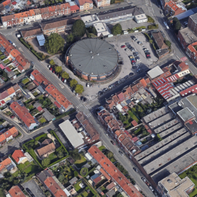 Vue aérienne de la rue Anatole France