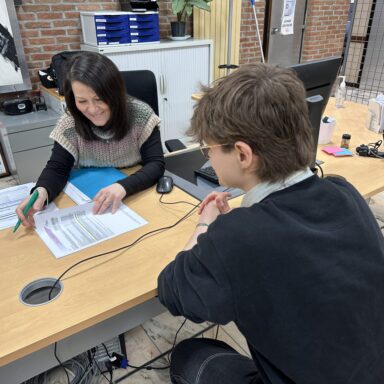 Image illustrant une permanence de la mutuelle communale réalisée au sein de l'espace SolACiTé