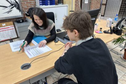 Image illustrant une permanence de la mutuelle communale réalisée au sein de l'espace SolACiTé - Agrandir l'image, fenêtre modale