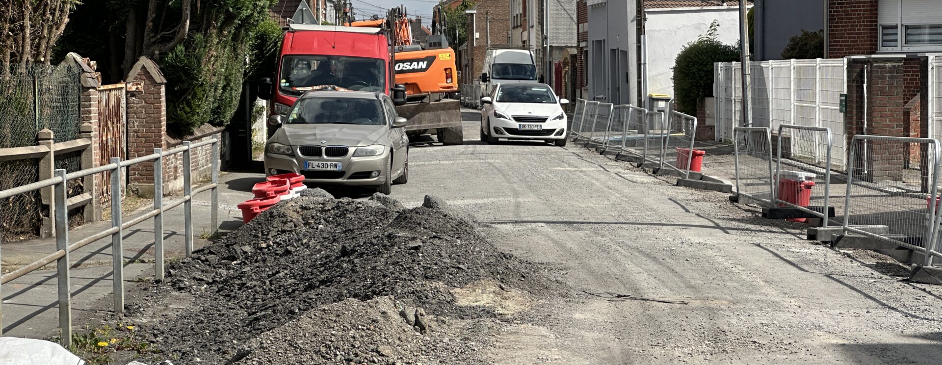 Image représentant une route barrée pour des travaux