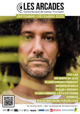 Affiche du programme du centre musical les Arcades de septembre à décembre 2025