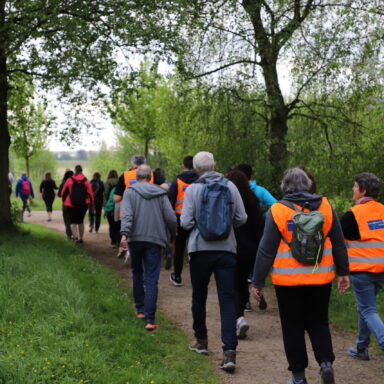 image représentant des marcheurs à l'occasion d'une édition du parcours du coeur