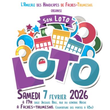 Affiche du loto de l'amicale des handicapés de Faches-Thumesnil