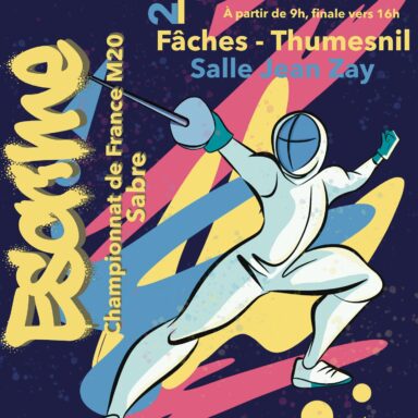 Visuel de l'affiche du championnat de France d'escrime M20 sabre