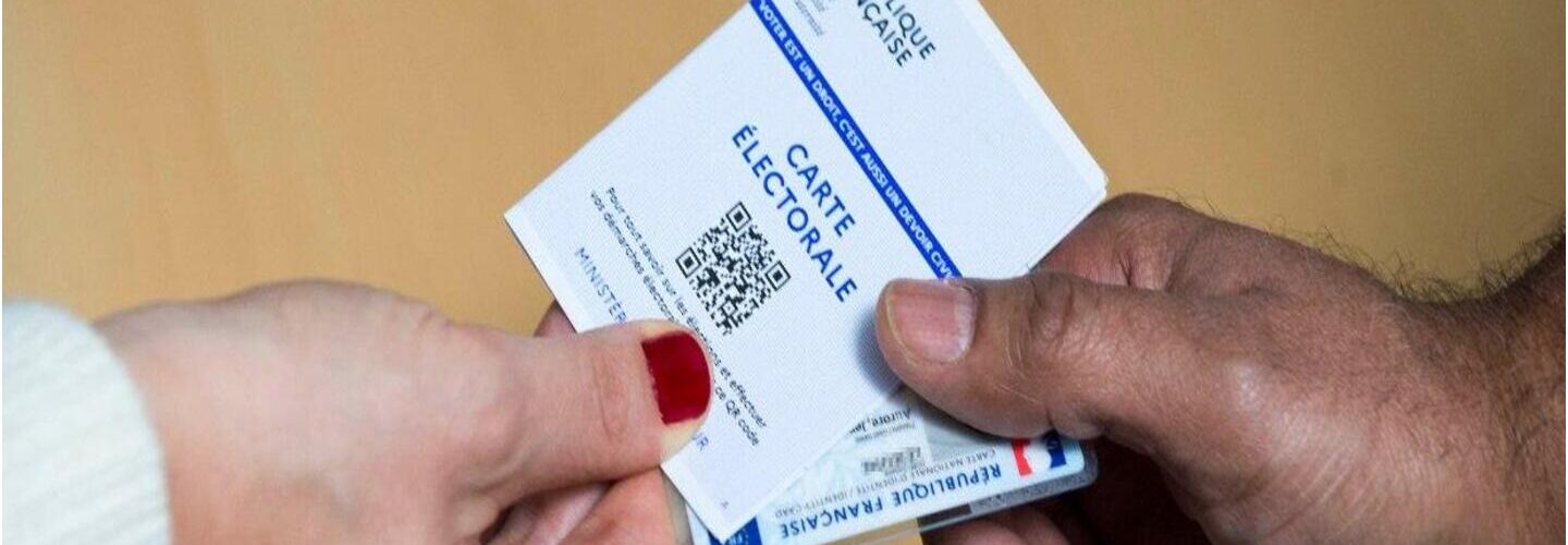 Image d'une carte électorale avant un vote