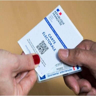 Image d'une carte électorale avant un vote