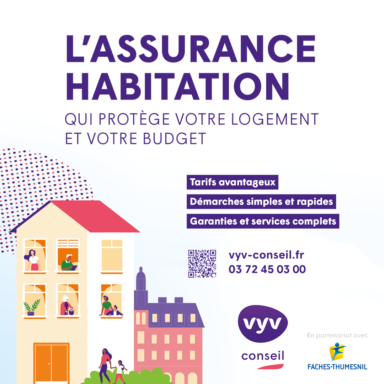 Visuel de l'assurance habitation communale en partenariat avec le groupe Vyv