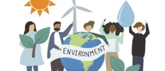 Image, dessin représenatant des gens avec le mot environnement