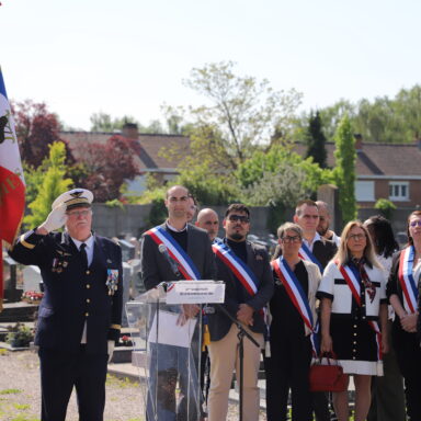 Image de la cérémonie du 8 mai 2026 commémorant l'armistice de la seconde guerre mondiale