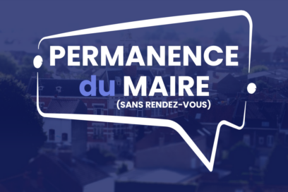 Image avec un bulle info avec à l'intérieur le texte Permanence du Maire - Agrandir l'image, fenêtre modale