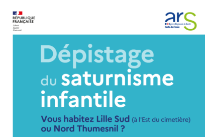 Image issue du flyer de l'ARS autour de la campagne de dépistage du saturnisme à Thumesnil - Agrandir l'image, fenêtre modale